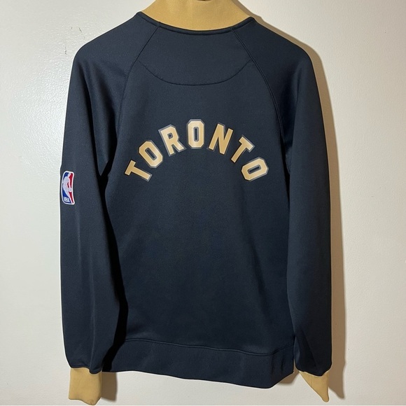 NIKE Toronto Raptors City Edition Dri-Fit Black and Gold Zip Up Mens SP - Picture 2 of 13
